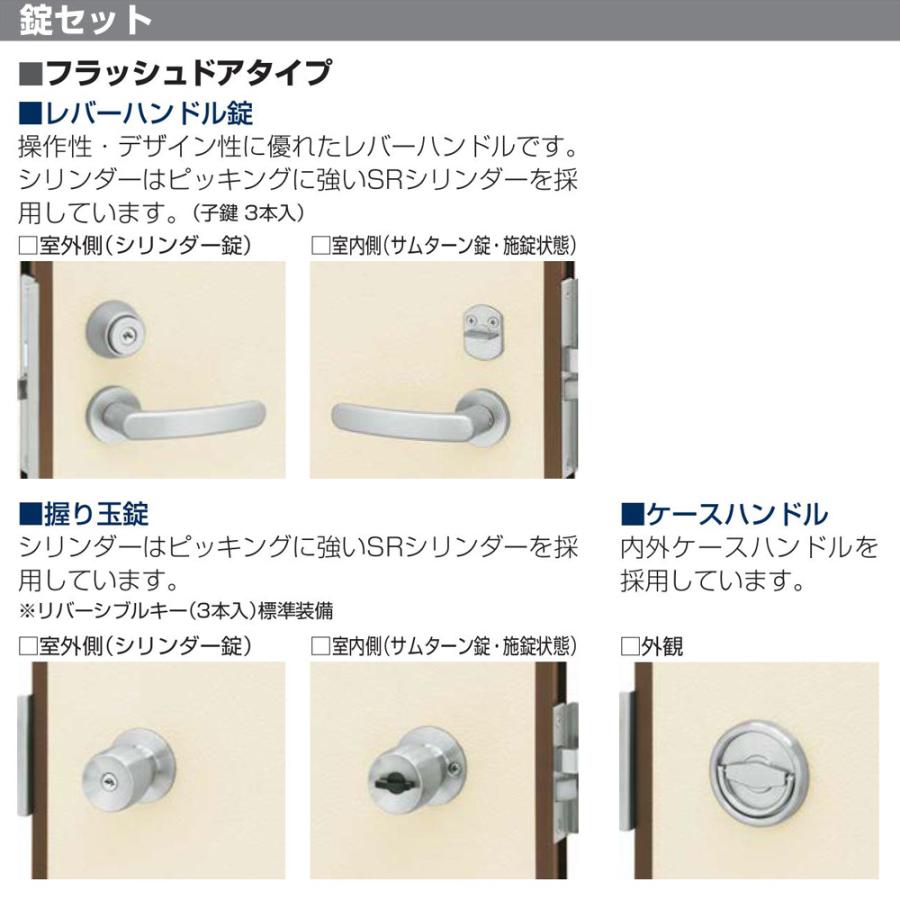 YKK AP 2HD フラッシュドア ガラリ・小窓付き ランマなし 内付型 特殊オーダー W：569〜939mm × H：1117 ...