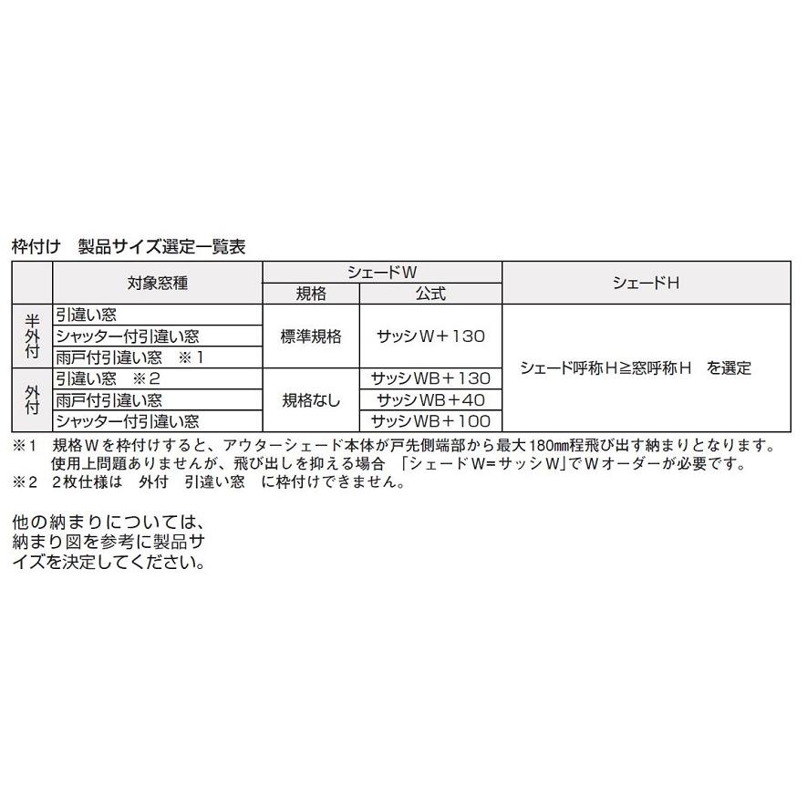 枠付用 取付ブラケットセット 半外付型 引違い窓用 1枚仕様用 7AN-GH アウターシェード/2020用 オプション YKK AP |  | 03