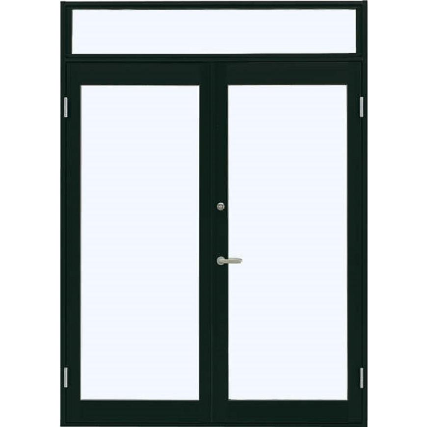 7TD 店舗ドア 両開き ランマ付き 1ロック仕様 Low-E複層ガラス仕様 中