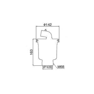 リフォーム用品 ミヤコ　縦引トラップ　泡逆流防止付 M44PTG |  | 01