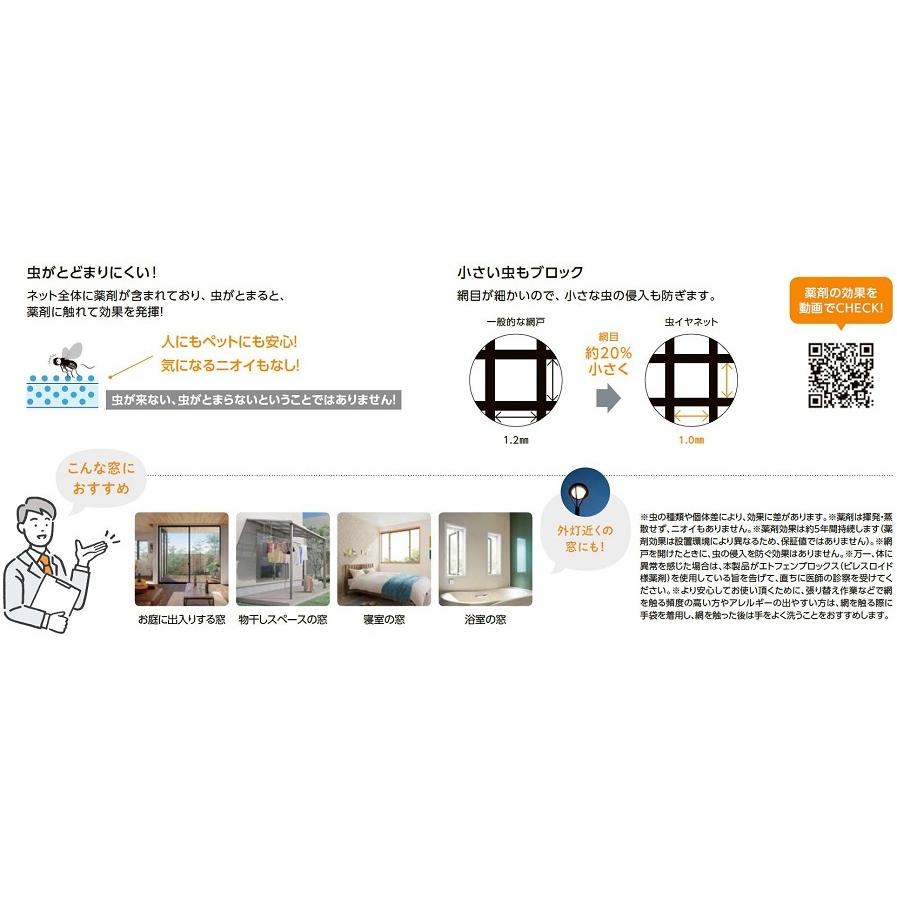防虫網 虫イヤネット 880mm × 30m / 1巻き 20メッシュ A1Y66 製品色：ブラック LIXIL リクシル TOSTEM トステム | LIXIL | 02