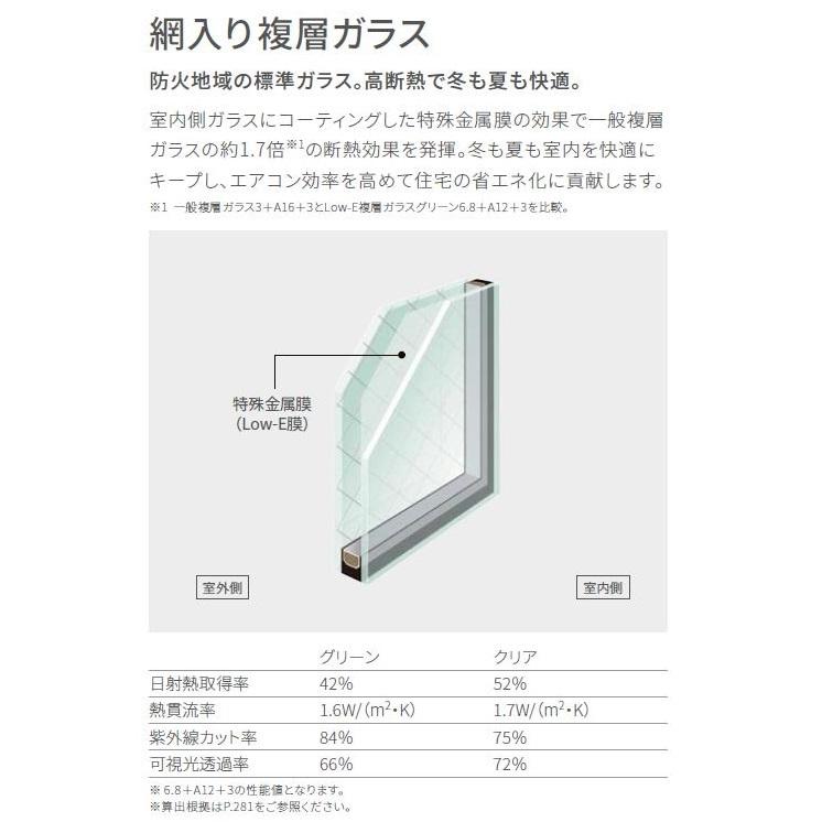 防火戸FG-A FIX窓 内押縁タイプ Low-E複層ガラス / 網入り仕様 07418 W：780mm &times; H：1,830mm LIXIL リクシル TOSTEM トステム
