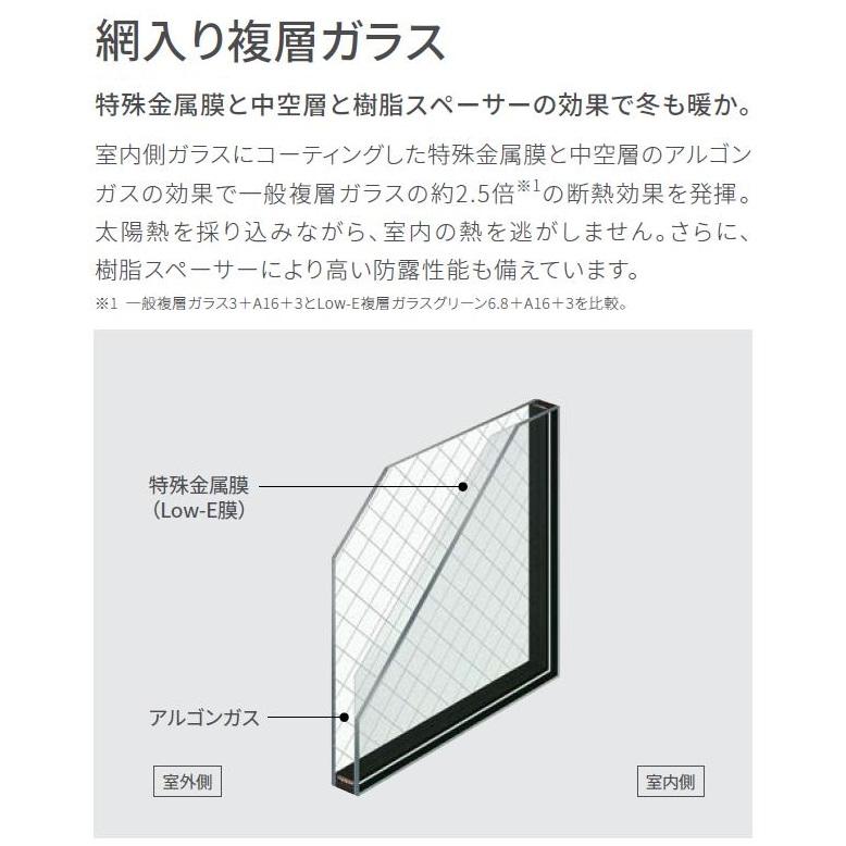 TW 防火戸 FIX窓 / 内押縁タイプ 複層ガラス仕様 06911 W：730mm × H：1,170mm LIXIL リクシル ...