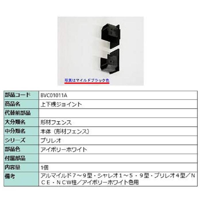 上下桟ジョイント / 1セット入り 部品色：アイボリーホワイト BVC01011A 交換用 部品 TOEX LIXIL リクシル TOSTEM トステム | 