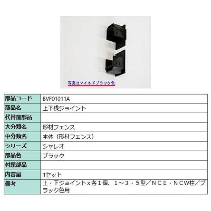 上下桟ジョイント / 1セット入り 部品色：ブラック BVF01011A 交換用 部品 TOEX LIXIL リクシル TOSTEM トステム | 