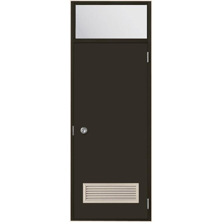 ロンカラーフラッシュドア ガラリ付き ランマ付き 内付型 0822 W