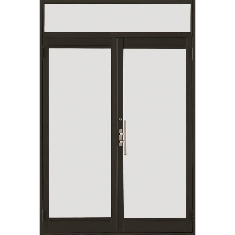 クリエラガラスドア 両開き ランマ付き 片把手 半外付型 1枚ガラス仕様 バー把手 1622 W 1 692mm H 2 260mm 店舗 事務所 Lixil リクシル Tostem トステム Crg O 1622 B Clair 通販 Yahoo ショッピング