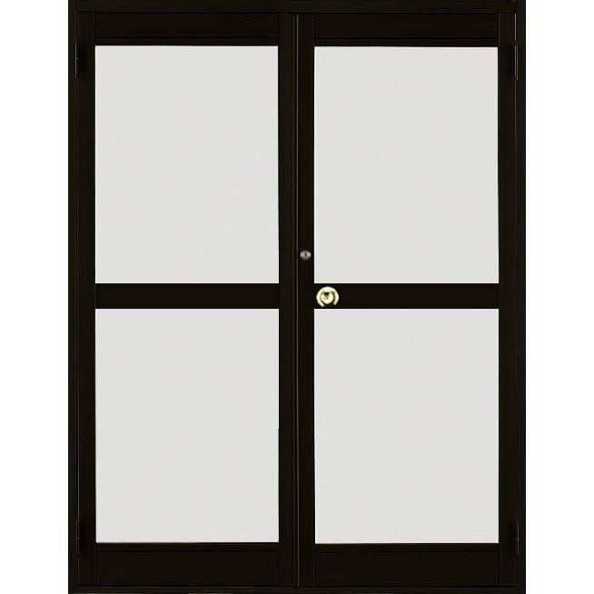クリエラガラスドア 両開き 内付型 中桟付き / PG仕様 一般複層ガラス仕様 特注サイズ W：1，057〜1，827mm × H：1，084〜2，204mm LIXIL リクシル TOSTEM トステム