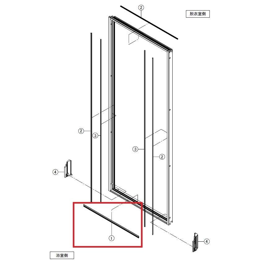 下枠パッキン DO-QDFD655L2 LIXIL リクシル TOSTEM トステム | LIXIL