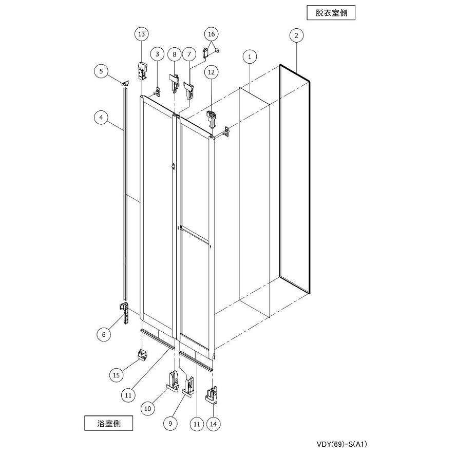 交換用樹脂パネル DO-QDL714 / 1枚入り LIXIL リクシル TOSTEM トステム | LIXIL