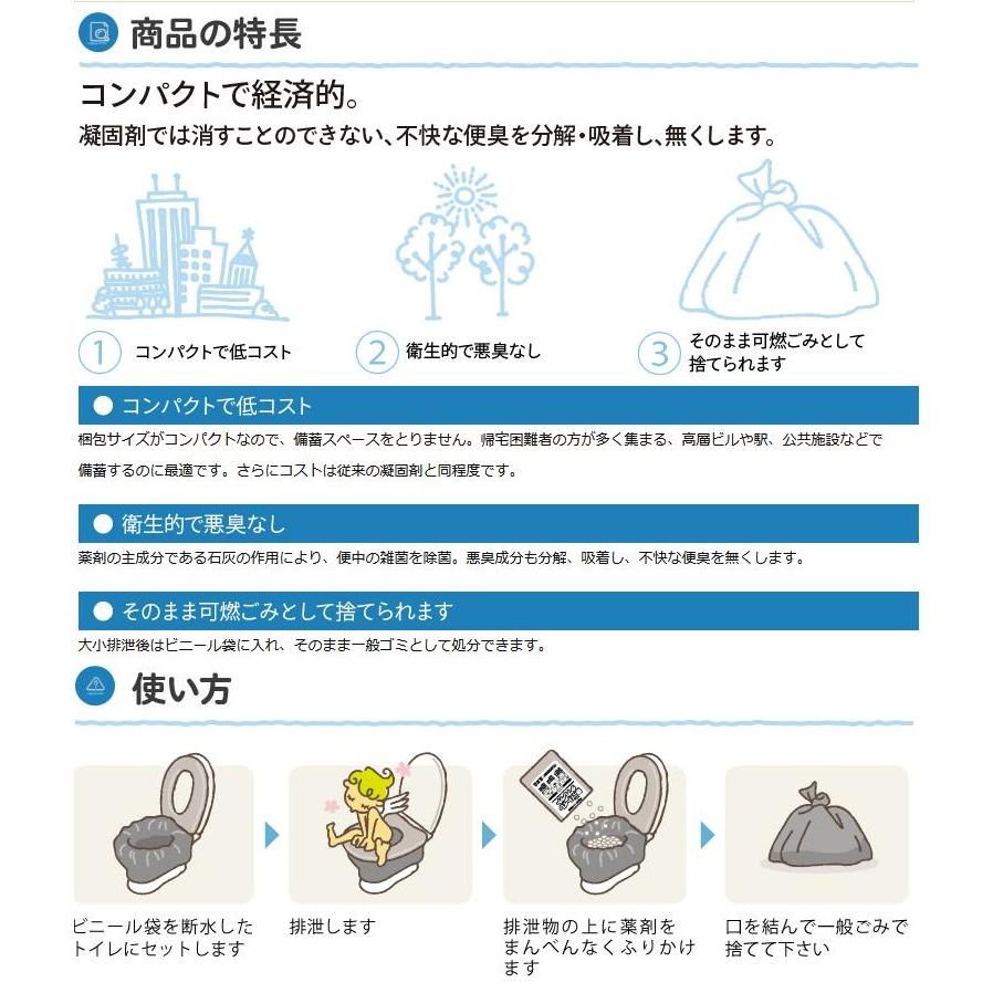 ほっ！トイレG / 100袋入り(処理用ビニール袋付) 災害用 EXCELSIOR |  | 03