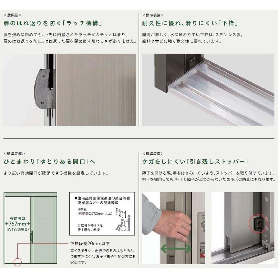 玄関引戸JS 29P型 2枚建戸 ランマなし 16422 W：1,640mm × H