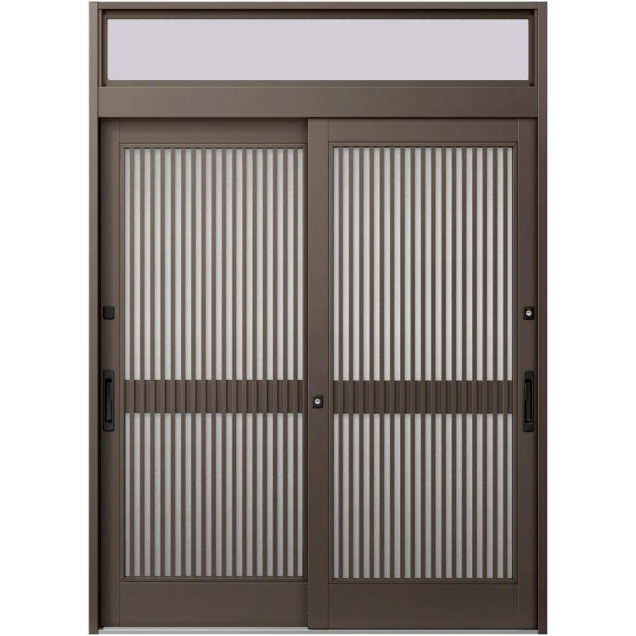 玄関引戸JS 11P型 / 千本格子 2枚建戸 ランマ付き 16923 W：1,692mm