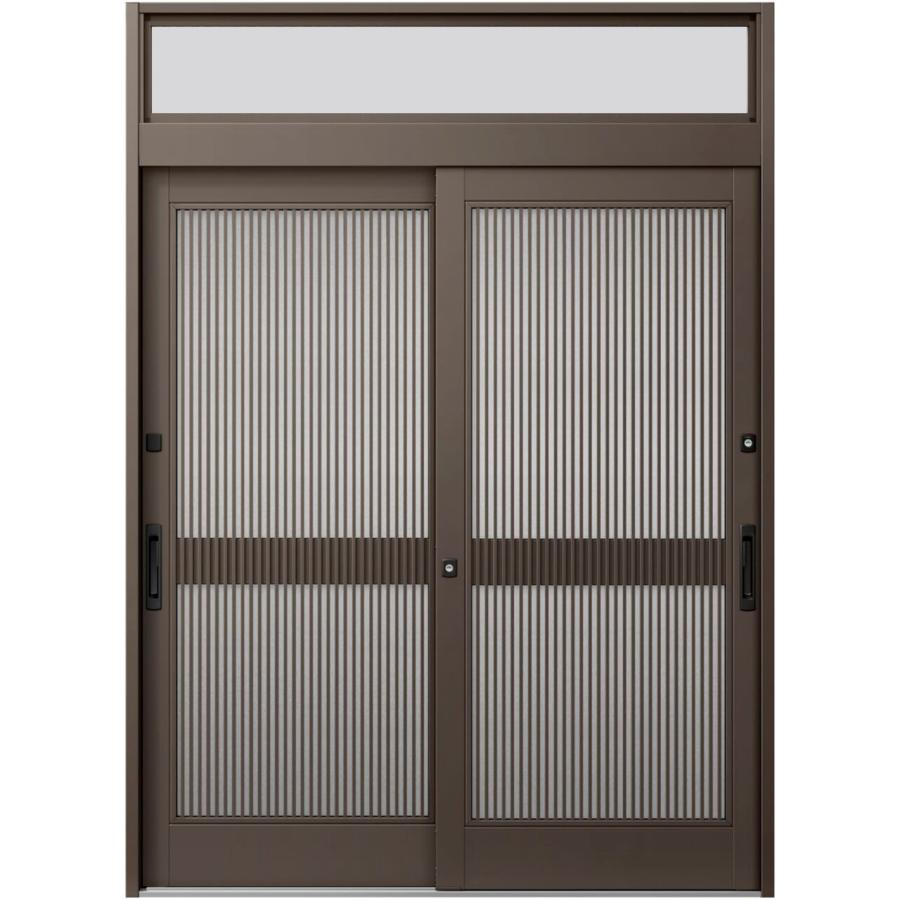 玄関引戸JS 12P型 / 万本格子 2枚建戸 ランマ付き 16923 W：1,692mm