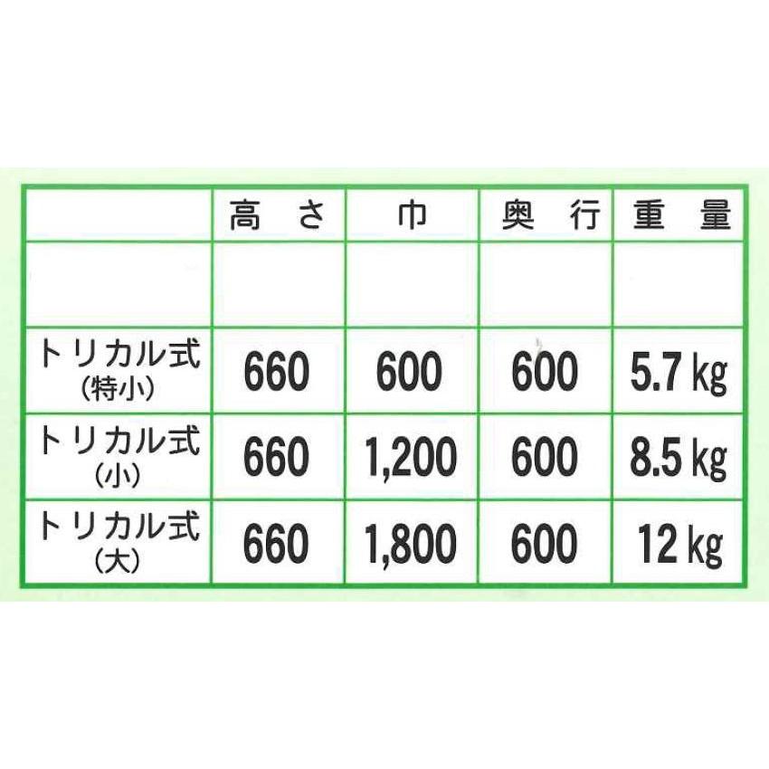 折りたたみ式ゴミ収納枠 トリカル式 小 高：660mm × 巾：1，200mm × 奥行：600mm 重量：8.5kg ゴミステーション 散乱防止_2