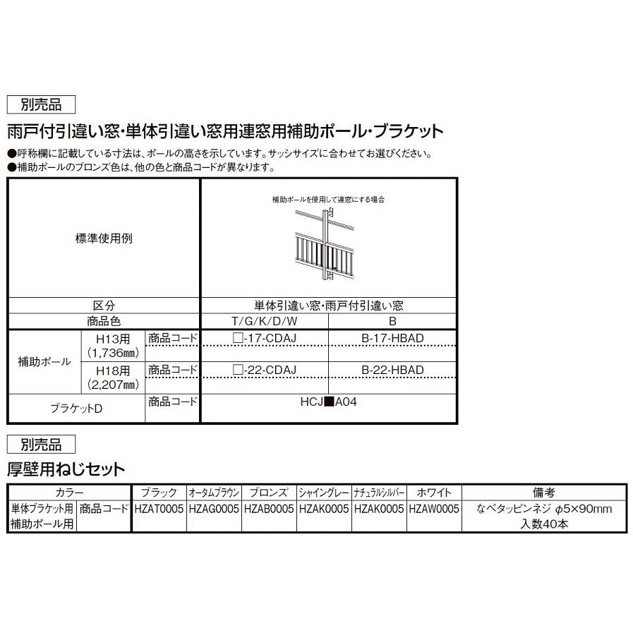 Lixil アルミ手すりｓ型 壁付 単体引違い窓用