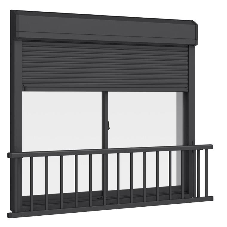 アルミ手すりS型 シャッター付引違い窓 半外付型用 25605 手すりW：2,745mm × 手すりH：500mm LIXIL リクシル TOSTEM トステム