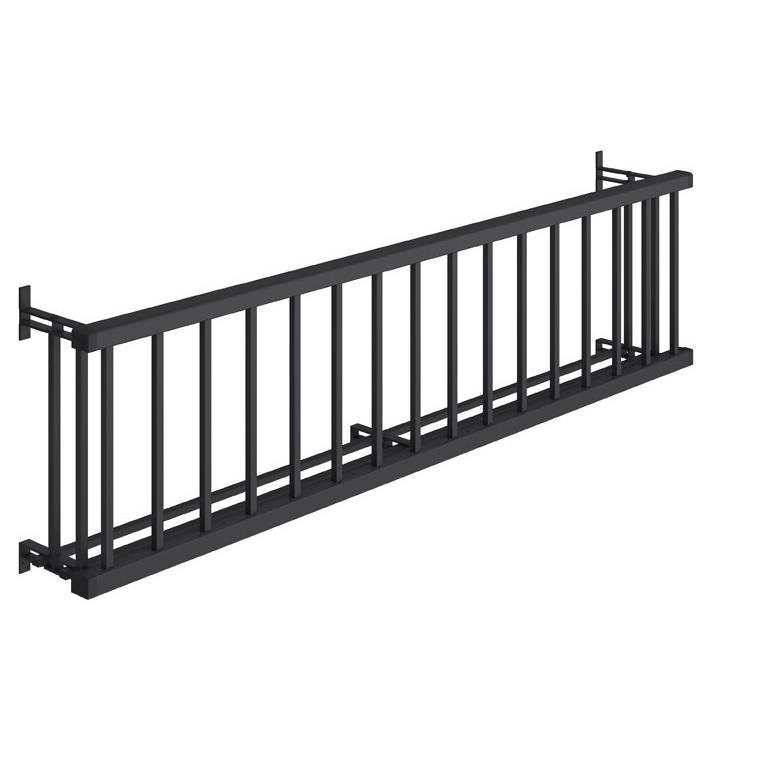 アルミ手すりS型 単体引違い窓用 18609 手すりW：2,120mm × 手すりH