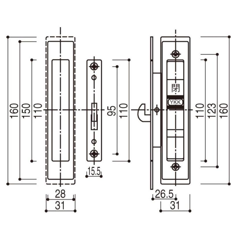 戸先 鎌錠 / 1個入り HH-K-10871 交換用 部品 YKK AP : Clair - 通販