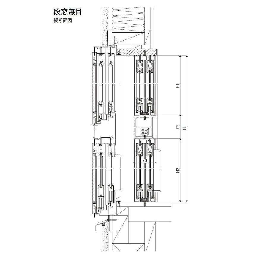 段窓無目 特注サイズ W：550〜1，000mm インプラス オプション 内窓 LIXIL リクシル TOSTEM トステム_3