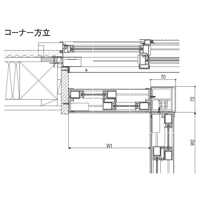 コーナー方立 特注サイズ H：1,401〜1,900mm インプラス オプション 内窓 LIXIL リクシル TOSTEM トステム ...