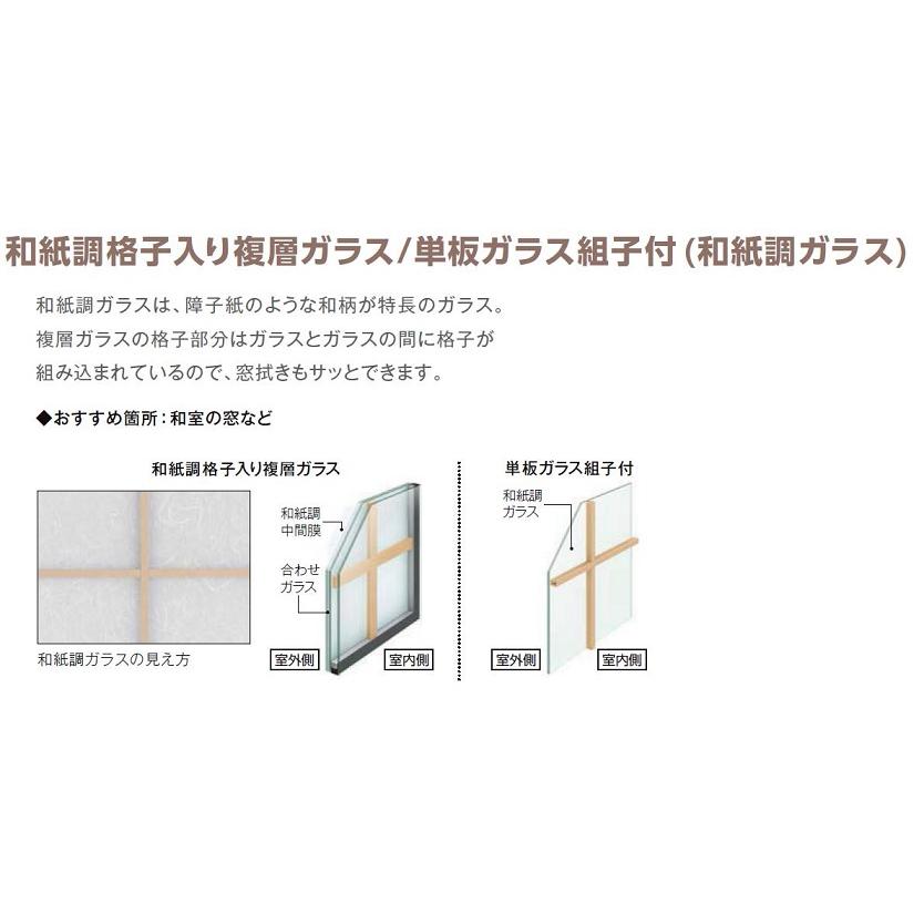 インプラス 引違い窓 3枚建 / 和紙調3mm(組子付き) W：3,001〜3,500mm