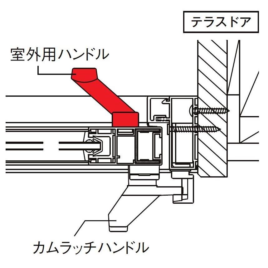 テラスドア室外用ハンドルセット インプラス オプション LIXIL リクシル TOSTEM トステム | 