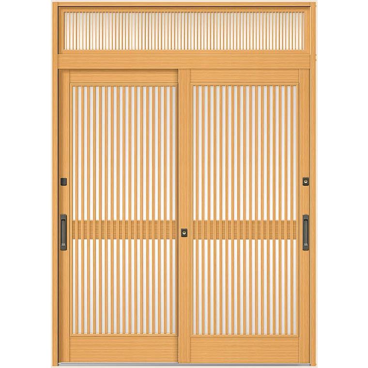 花伝 K6 2枚建て 半外付枠 ランマ付き 70型 千本格子 18723 W：1,870mm