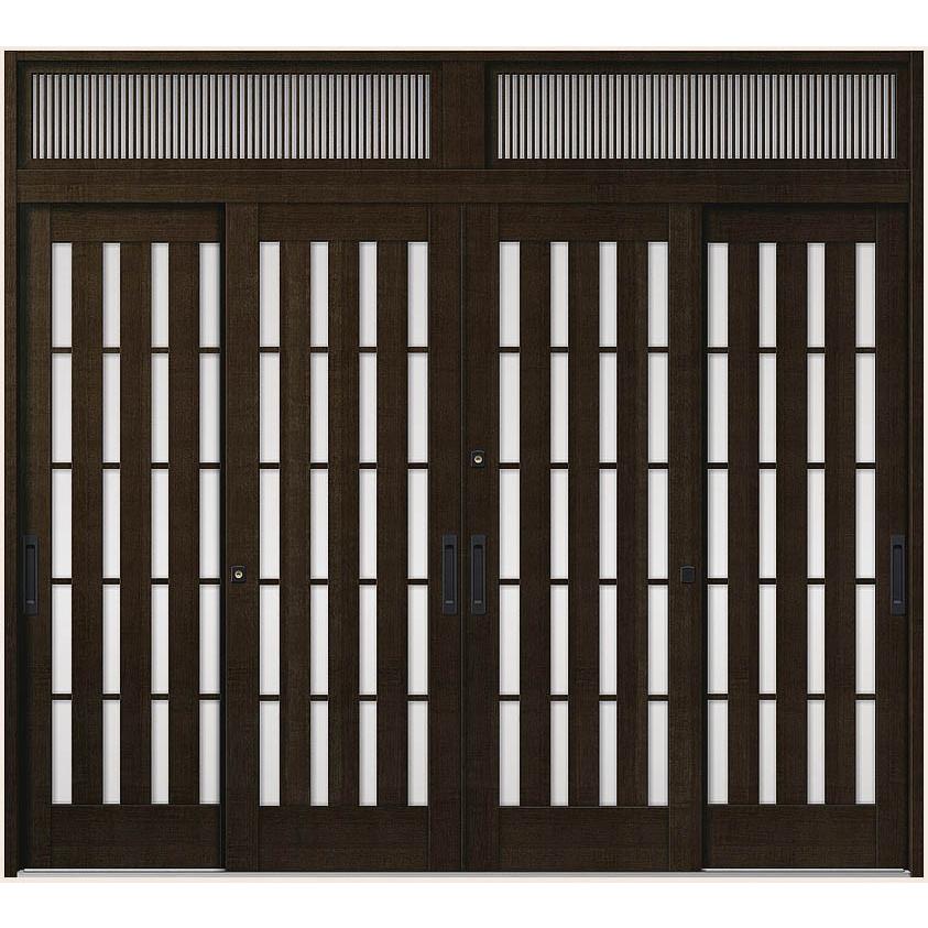花伝 K6 4枚建て 内付枠 ランマ付き 94型 板子格子 26023 W