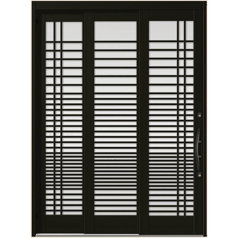 Web限定カラー 袖付2枚引 漣格子 30型 K6 木屋町 袖付2枚引 K6 木屋町 ランマなし トステム Tostem リクシル Lixil 引き戸 玄関 ドア 扉 板戸 障子