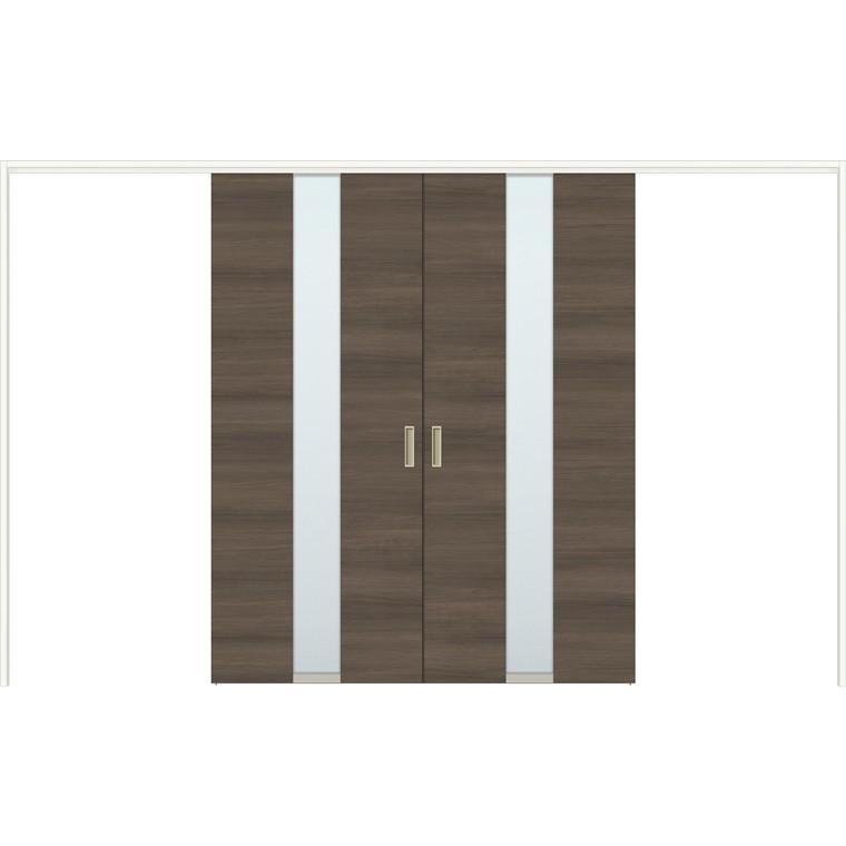 特注サイズ ラシッサDラテオ 室内引戸 間仕切り上吊引戸 引分け戸 ALMWH-LGM 錠無し W：2149-3949mm × H：1750-2425mmノンケーシング / ケーシング