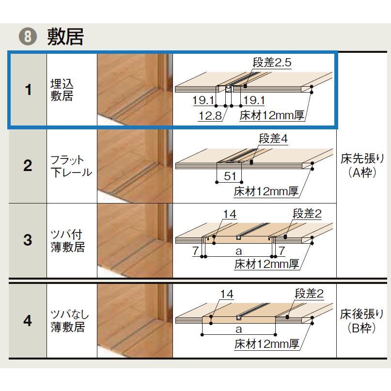 ラシッサS 機能付引戸 連動方式片引戸2枚建 / ノンケーシング枠 錠付き LAA 特注 W：1，386〜2，061mm × H：1，823〜2，150mm LIXIL リクシル TOSTEM DIY_3