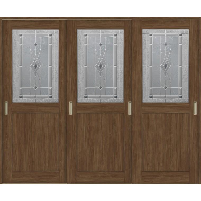 特注サイズ ラシッサS 室内引戸 Vレール方式 引違い3枚建て ASHT-LWB 錠無し W：1748-2954mm × H：2003-2163mm ノンケーシング/ケーシング LIXIL TOSTEM