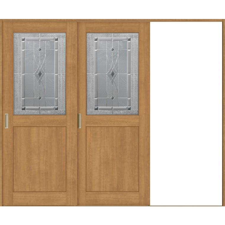 ラシッサS 室内引戸 Vレール方式 片引戸2枚建て ASKD-LWB 鍵なし 2420 W：2,432mm × H：2,023mm ノンケーシング / ケーシング LIXIL リクシル TOSTEM DIY