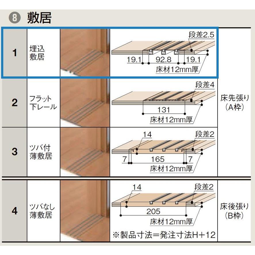 LIXIL ラシッサS Vレール方式_片引戸3枚建 / ノンケーシング枠 LIXIL ラシッサS Vレール方式_片引戸3枚建 / ノンケーシング枠