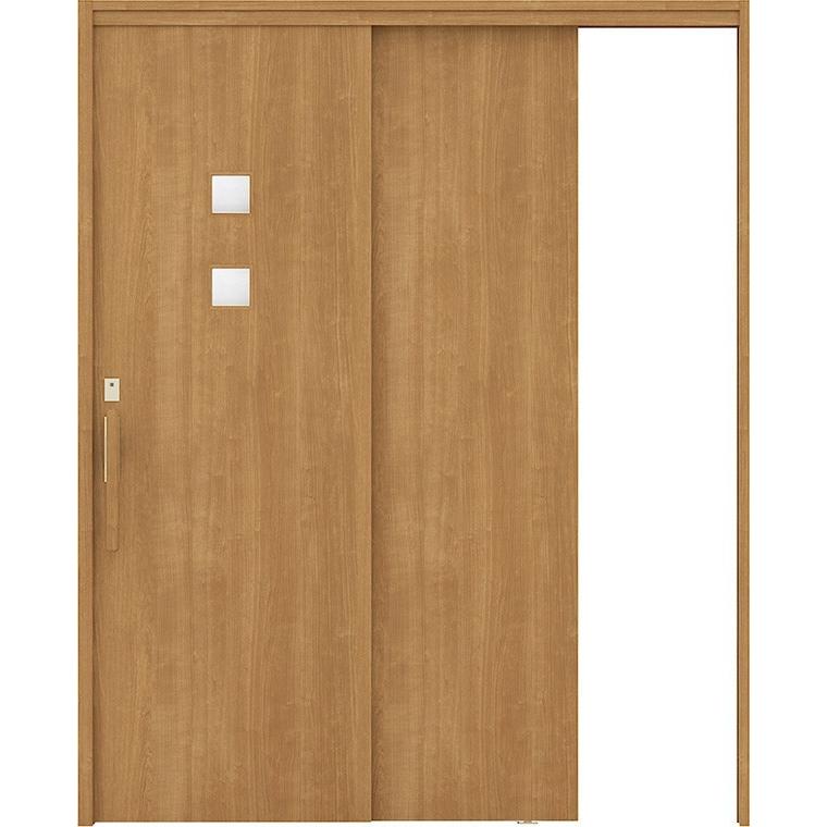 ラシッサUD 上吊連動引戸 片引戸2枚建て 木質面材 / Wソフトモーション仕様 鍵付き ERKDWM-HHE 1620 W：1,644mm × H：2,023mm LIXIL リクシル TOSTEM トステム