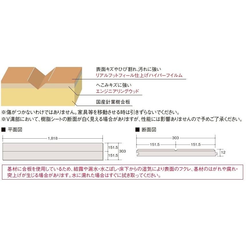 ラシッサD フロア 床材 木目タイプ 151 ND-2B / ND-2G 6枚入り 捨て張り工法 / 二重床工法 LIXIL リクシル TOSTEM トステム | LIXIL | 04