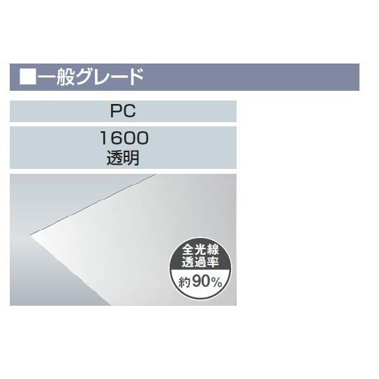 ポリカーボネートプレート 一般グレード PC 1600 厚み：2mm 1枚 特注 