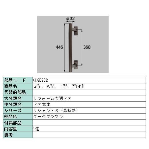 リクシル 部品 玄関ドアda A型 F型 S型 プッシュグリップハンドル 室内側 室内樹脂 Qdqb902 Lixil トステム メンテナンス Qdqb902 Da Clair 通販 Yahoo ショッピング