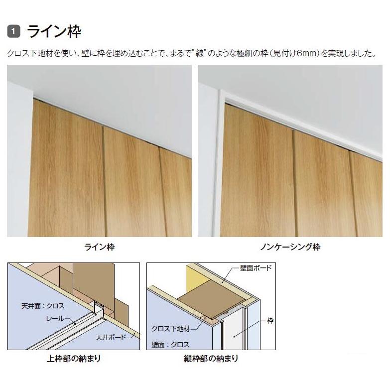 LIXIL（リクシル） ラフィス クローゼット 折戸レールタイプ / ライン