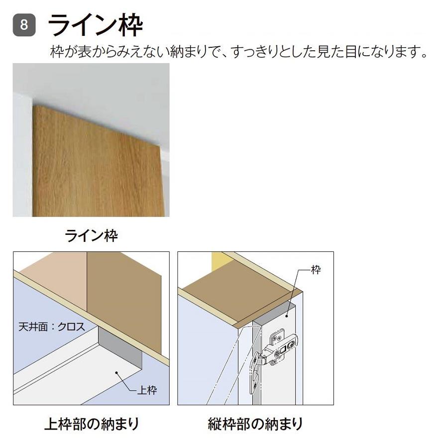 ラフィス クローゼットドア 両開き戸 / ライン枠 デザイン：RAA 0712 / 08M12 H：1，178mm LIXIL リクシル TOSTEM トステム_2