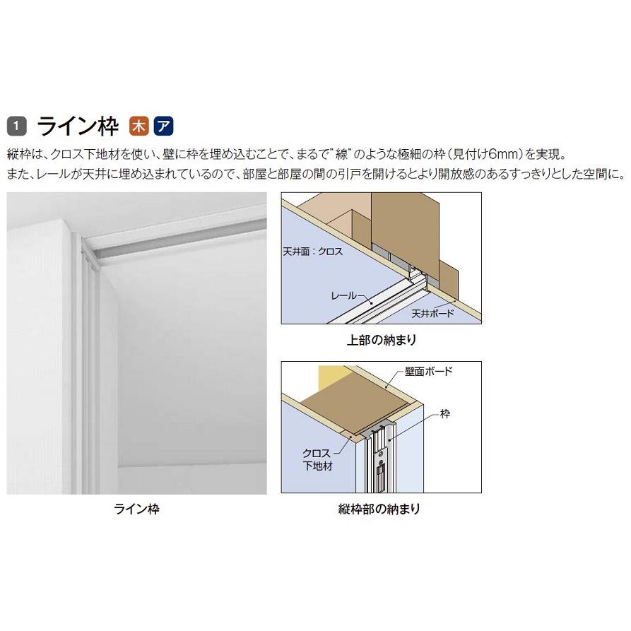 LIXIL（リクシル） ラフィス 上吊方式 片引戸2枚建て / ライン枠