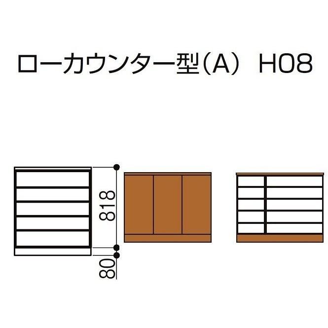 玄関収納 ラフィス ローカウンター型 台輪納まり ARGS 奥行400mm W：1140mm 1108A1S 下駄箱 靴入れ LIXIL リクシル TOSTEM トステム_2