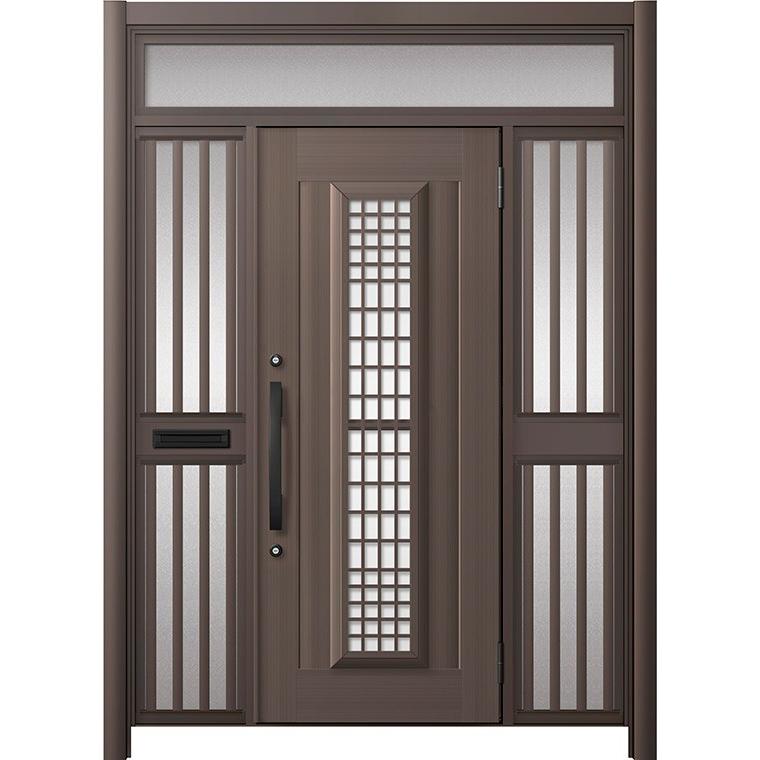 リシェント 玄関ドア3 アルミ仕様 / 非防火 C84N型 アルミ色 両袖飾り