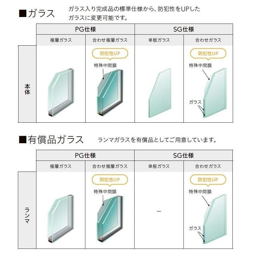 リシェント勝手口ドア ランマなし アルミ / SG仕様 W：506〜906mm × H：1,440〜2,251mm カバー工法 LIXIL リクシル TOSTEM トステム | LIXIL | 06