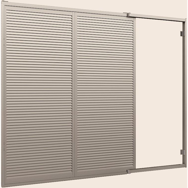 サーモスII-H 雨戸付引き違い 2枚建て(雨戸3枚) / 鏡板なし Low-E複層ガラス仕様 251132 W：2,550mm × H：1,370mm LIXIL リクシル TOSTE トステム