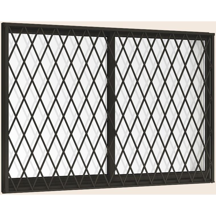 サーモスII-H 引き違い 2枚建て ヒシクロス面格子付き Low-E複層ガラス仕様 17611 W：1,800mm × H：1,170mm LIXIL リクシル TOSTEM トステム