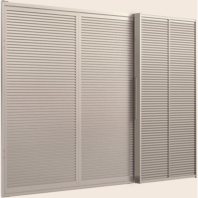 サーモスL 雨戸付引き違い 2枚建て(雨戸2枚) / 鏡板付き Low-E複層ガラス仕様 18622 W：1,900mm × H：2,230mm LIXIL リクシル TOSTEM トステム