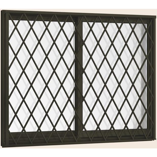 サーモスL 引き違い 2枚建て ヒシクロス面格子付き 一般複層ガラス仕様 08007 W：845mm × H：770mm LIXIL リクシル TOSTEM トステム