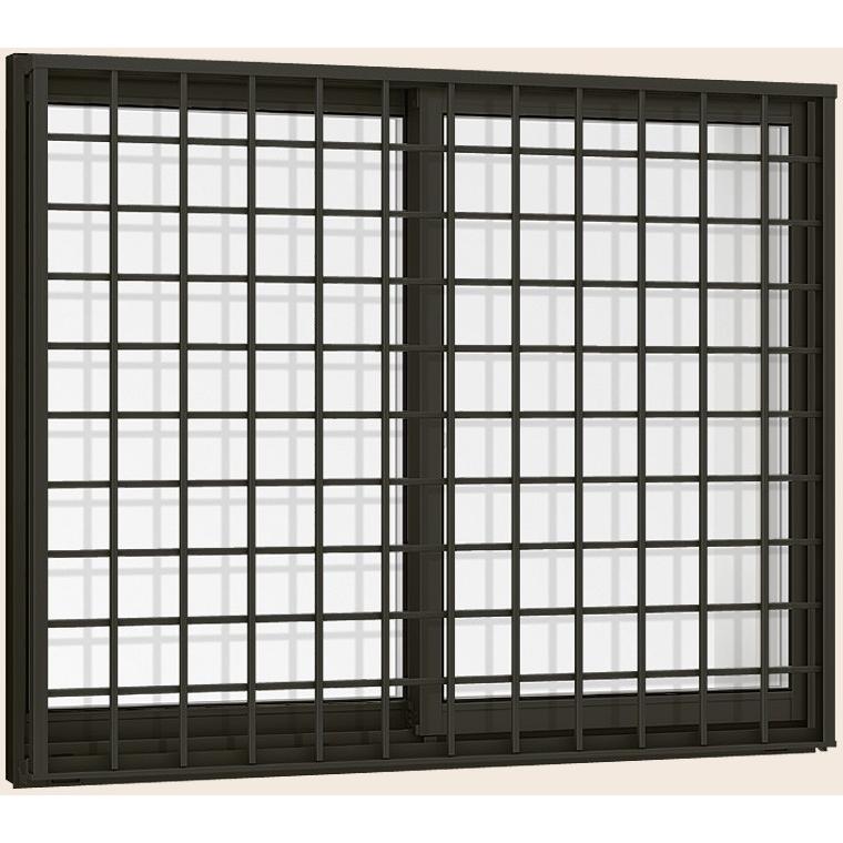 サーモスL 引き違い 2枚建て 井桁面格子付き Low-E複層ガラス仕様 18607 W：1,900mm × H：770mm LIXIL リクシル TOSTEM トステム